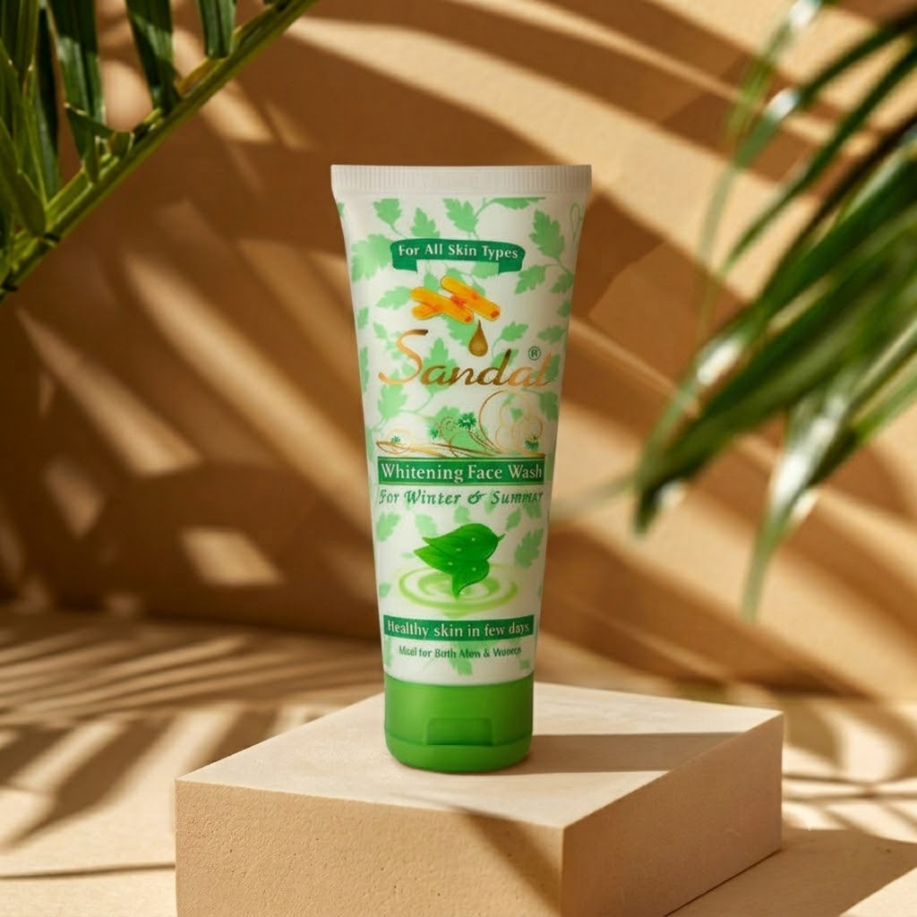 Sandal Whitening Face Wash for All Skin Types – Winter & Summer Formula