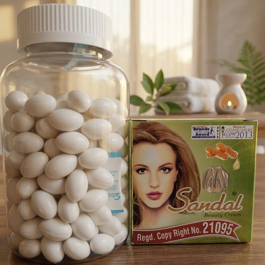 Sandal Beauty Cream with Whitening 5 Capsules – Intense Skin Repair & Glow Combo