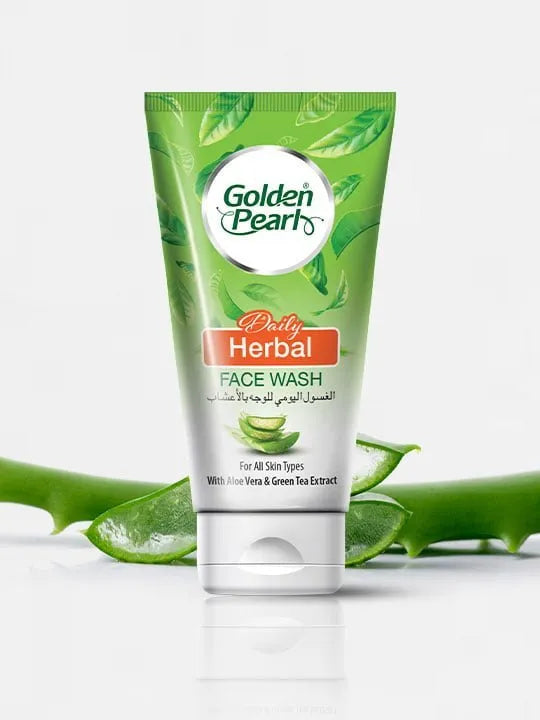 Golden Pearl Daily Herbal Face Wash with Aloe Vera & Green Tea Extract