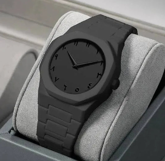 Midnight Arabic Numeral Matte Black Luxury Watch