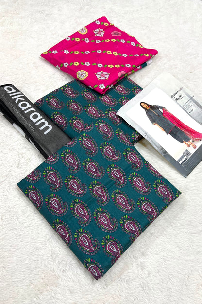 Alkaram 💯 Original Stock Printed Lawn 3Pc