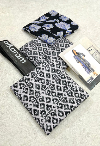 Alkaram 💯 Original Stock Printed Lawn 3Pc