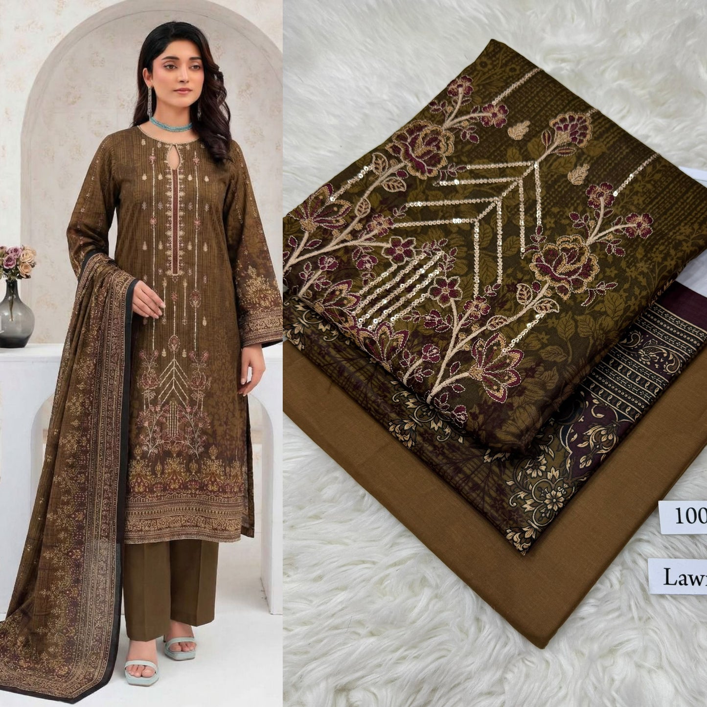 LAWN WITH LAWN DUPATTA VOLUME