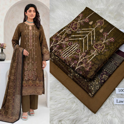 LAWN WITH LAWN DUPATTA VOLUME