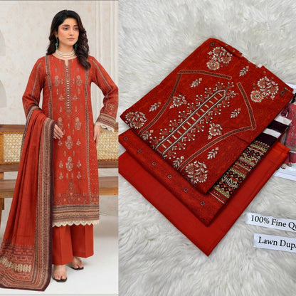 LAWN WITH LAWN DUPATTA VOLUME