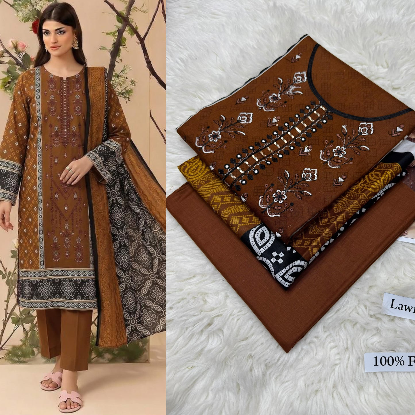 LAWN WITH LAWN DUPATTA VOLUME