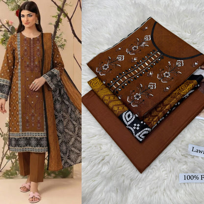 LAWN WITH LAWN DUPATTA VOLUME