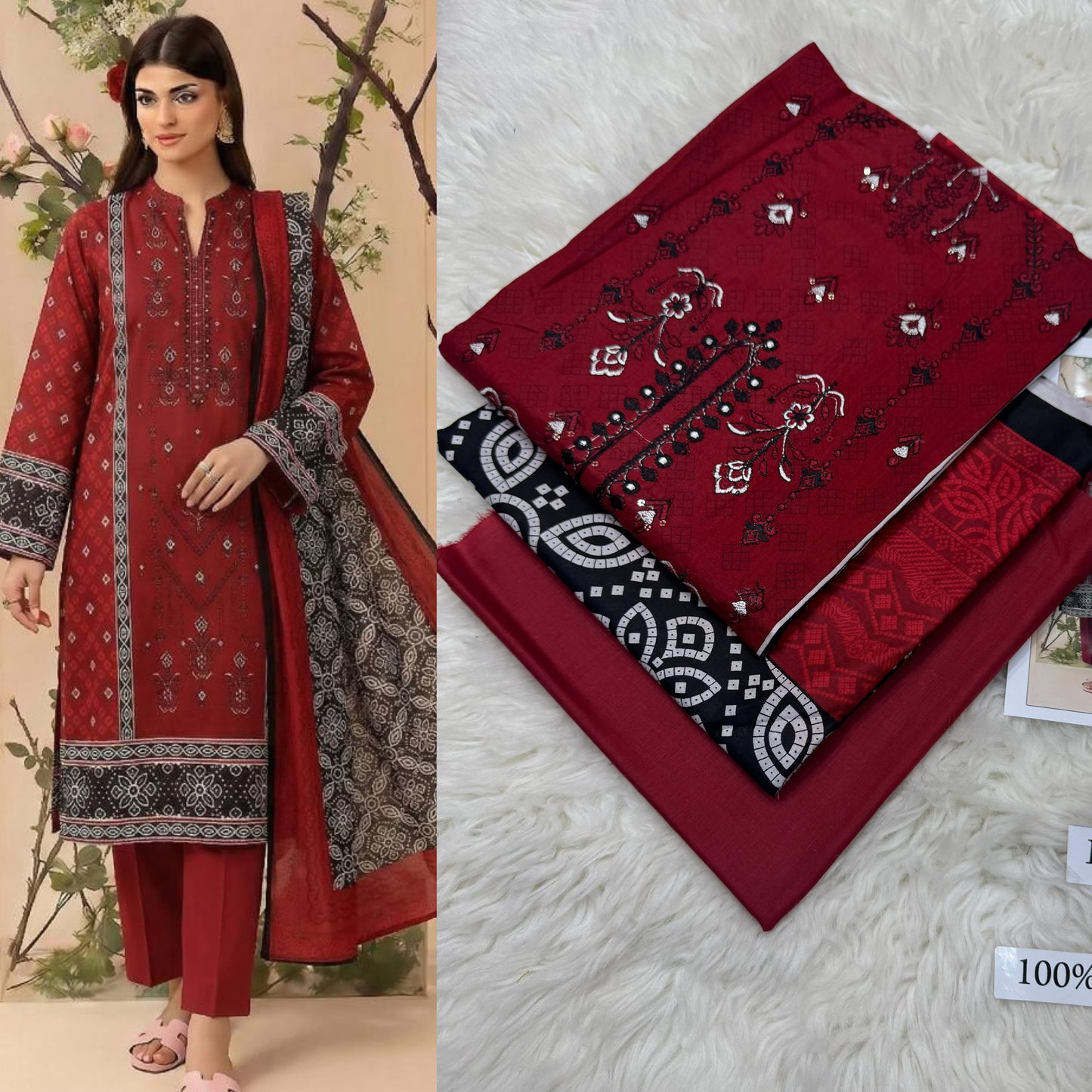 LAWN WITH LAWN DUPATTA VOLUME