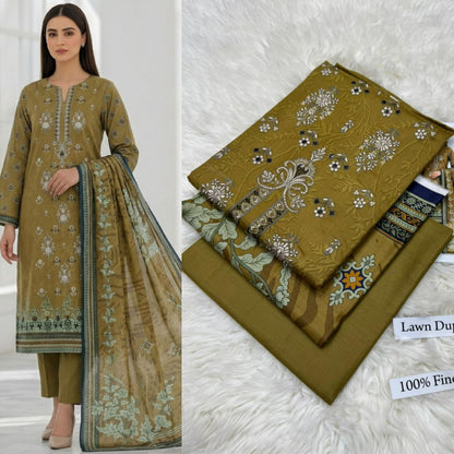 LAWN WITH LAWN DUPATTA VOLUME