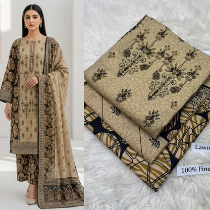 LAWN WITH LAWN DUPATTA VOLUME