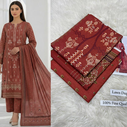 LAWN WITH LAWN DUPATTA VOLUME