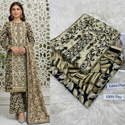 LAWN WITH LAWN DUPATTA VOLUME