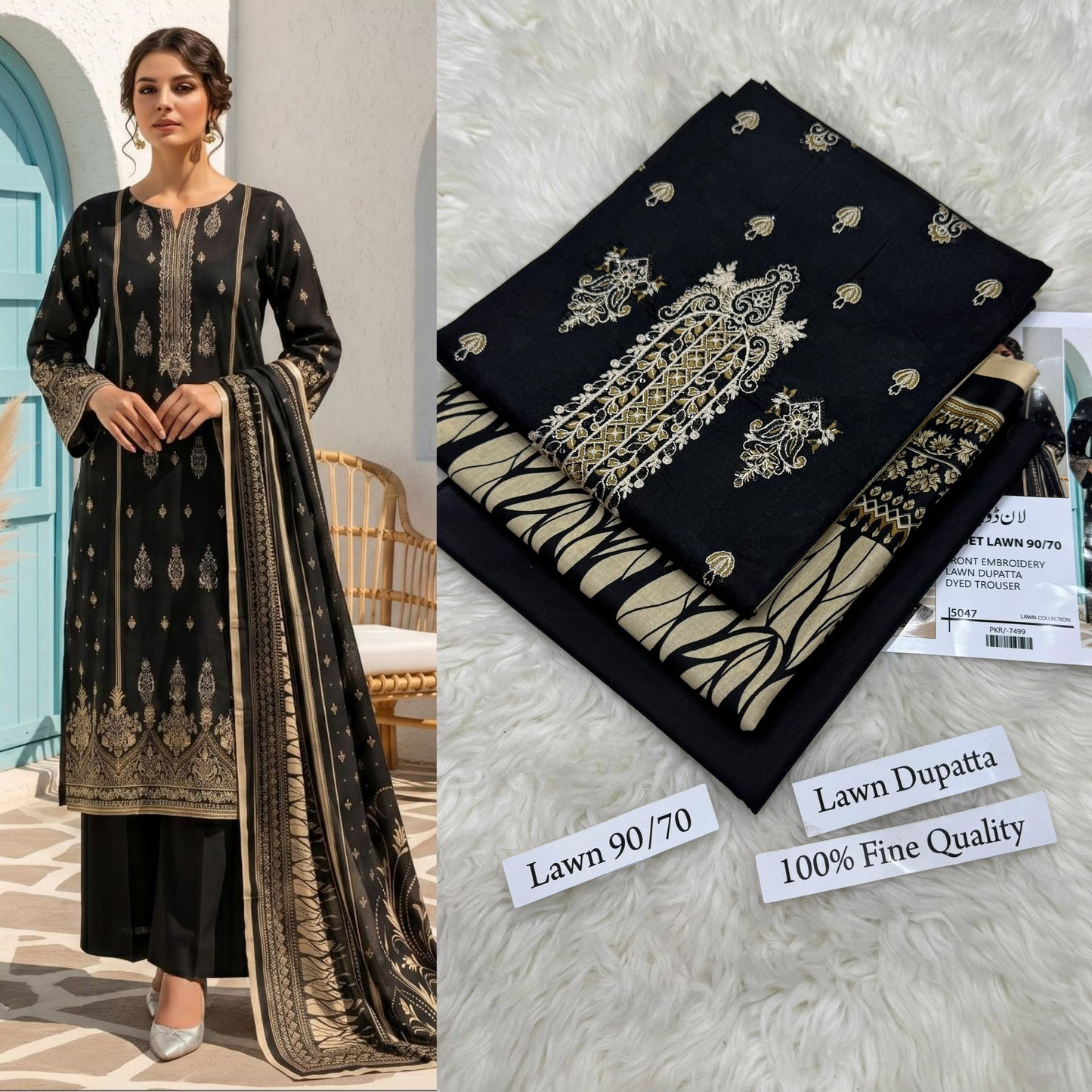LAWN WITH LAWN DUPATTA VOLUME