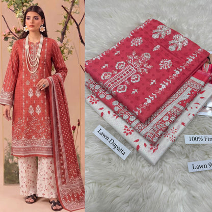 LAWN WITH LAWN DUPATTA VOLUME