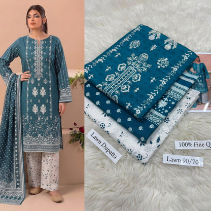 LAWN WITH LAWN DUPATTA VOLUME
