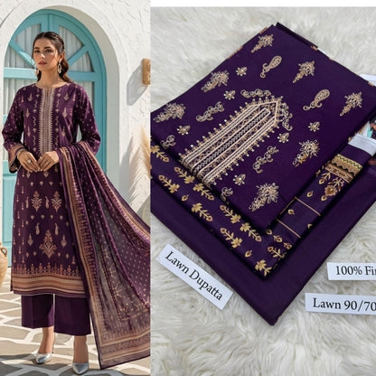 LAWN WITH LAWN DUPATTA VOLUME