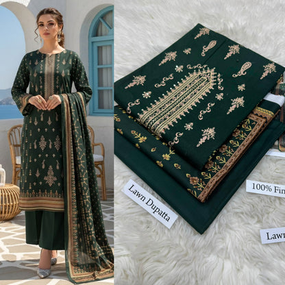 LAWN WITH LAWN DUPATTA VOLUME