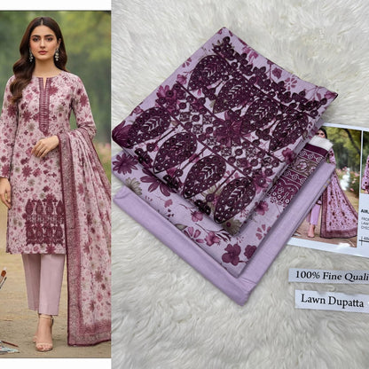 LAWN WITH LAWN DUPATTA VOLUME