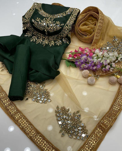 Fabric: Katan Silk, Banarsi Net & Net