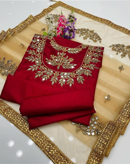 Fabric: Katan Silk, Banarsi Net & Net