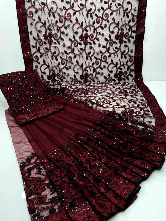 Premium Jamawar Fabric Saree
