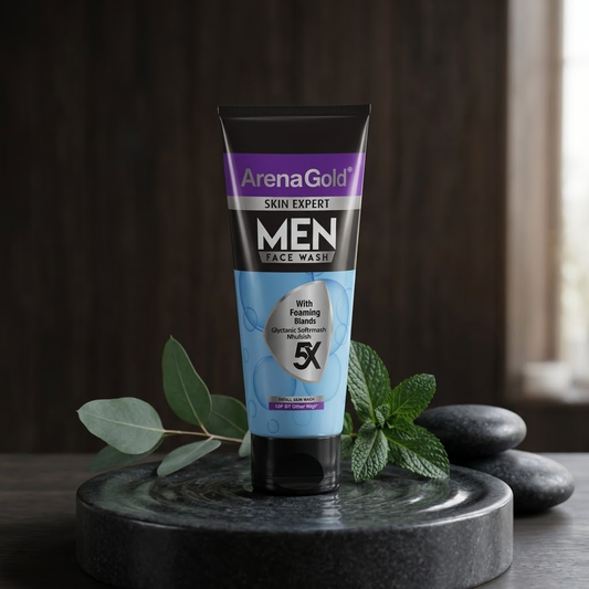 Arena Gold Skin Expert Men Face Wash – 5X Foaming Blends for Deep Cleansing