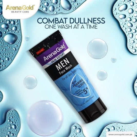 Arena Gold Skin Expert Men Face Wash – 5X Foaming Blends for Deep Cleansing